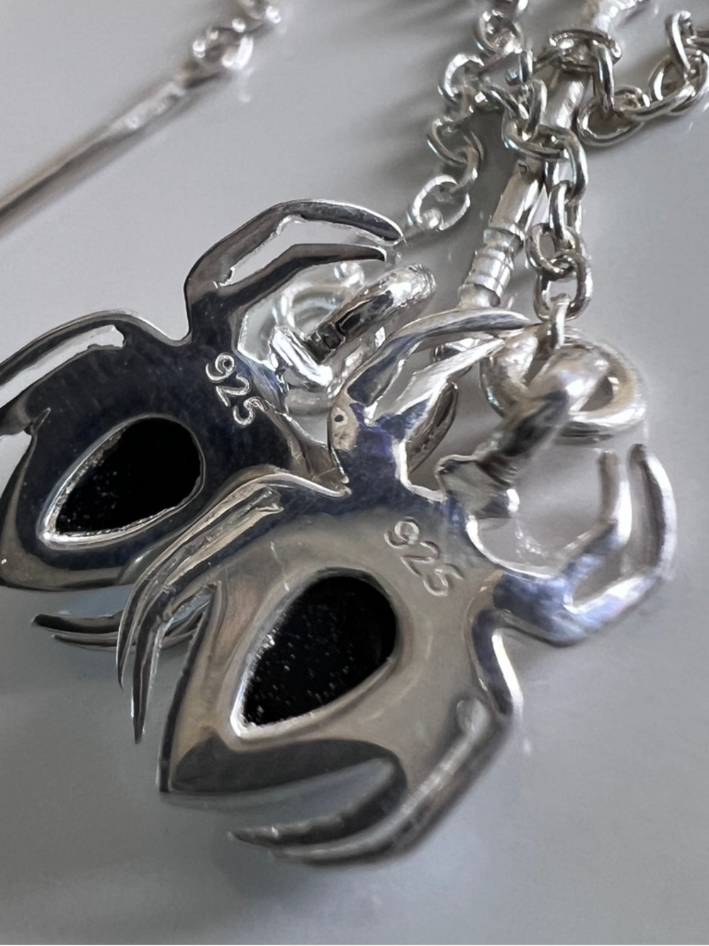 Krush Kandy Sterling Silver 925 Onyx Halloween theme Earrings and Pendant charm - Picture 10 of 11